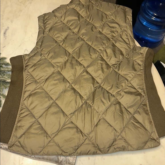 Olive Green Quilted Down Vest reversible size XL - Picture 8 of 8